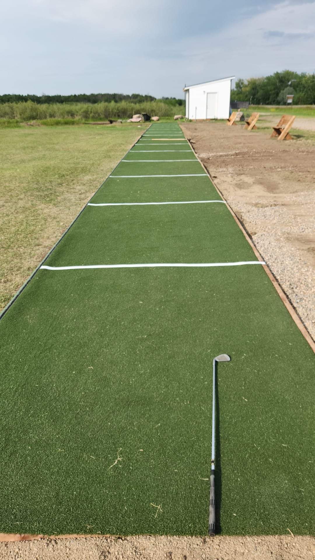 Driving range turf mats