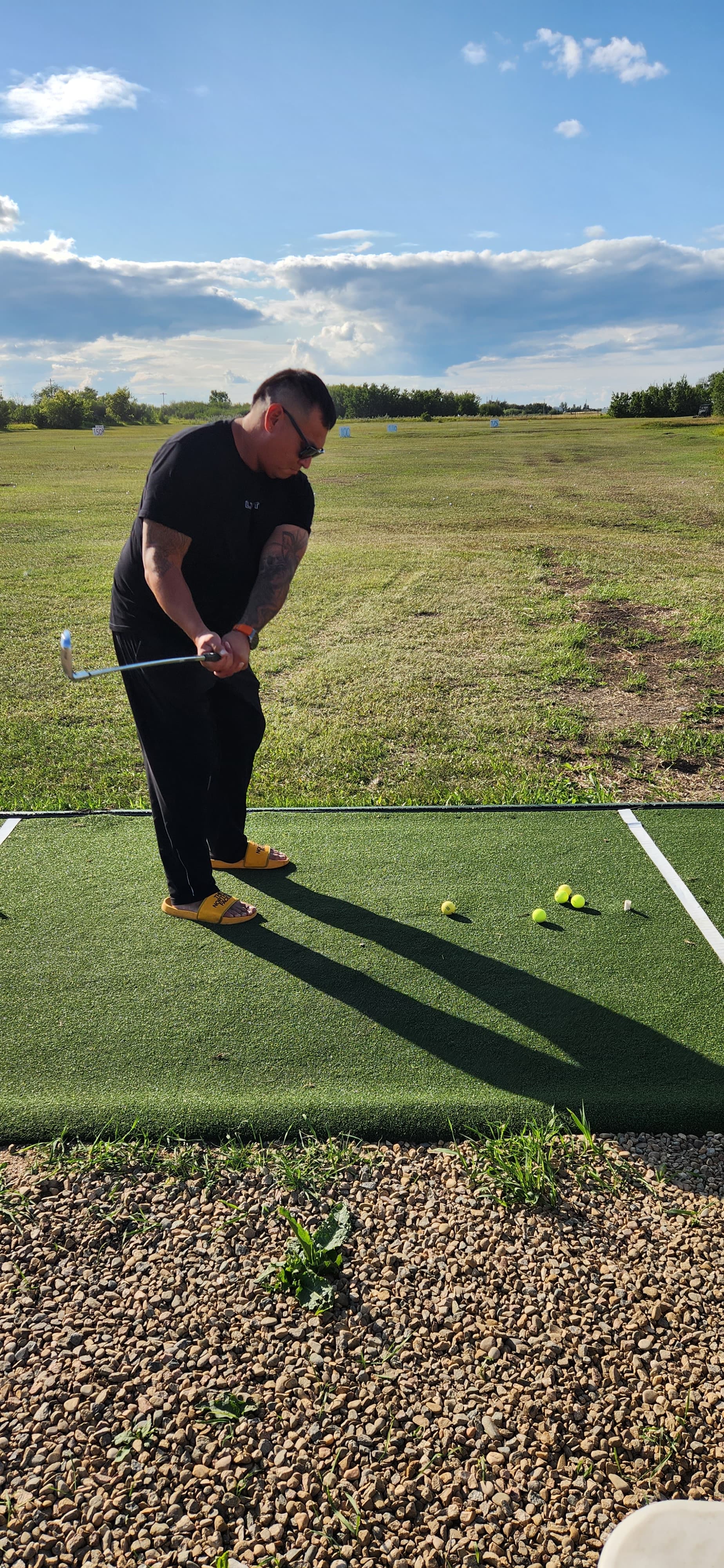 Golfer follow-through