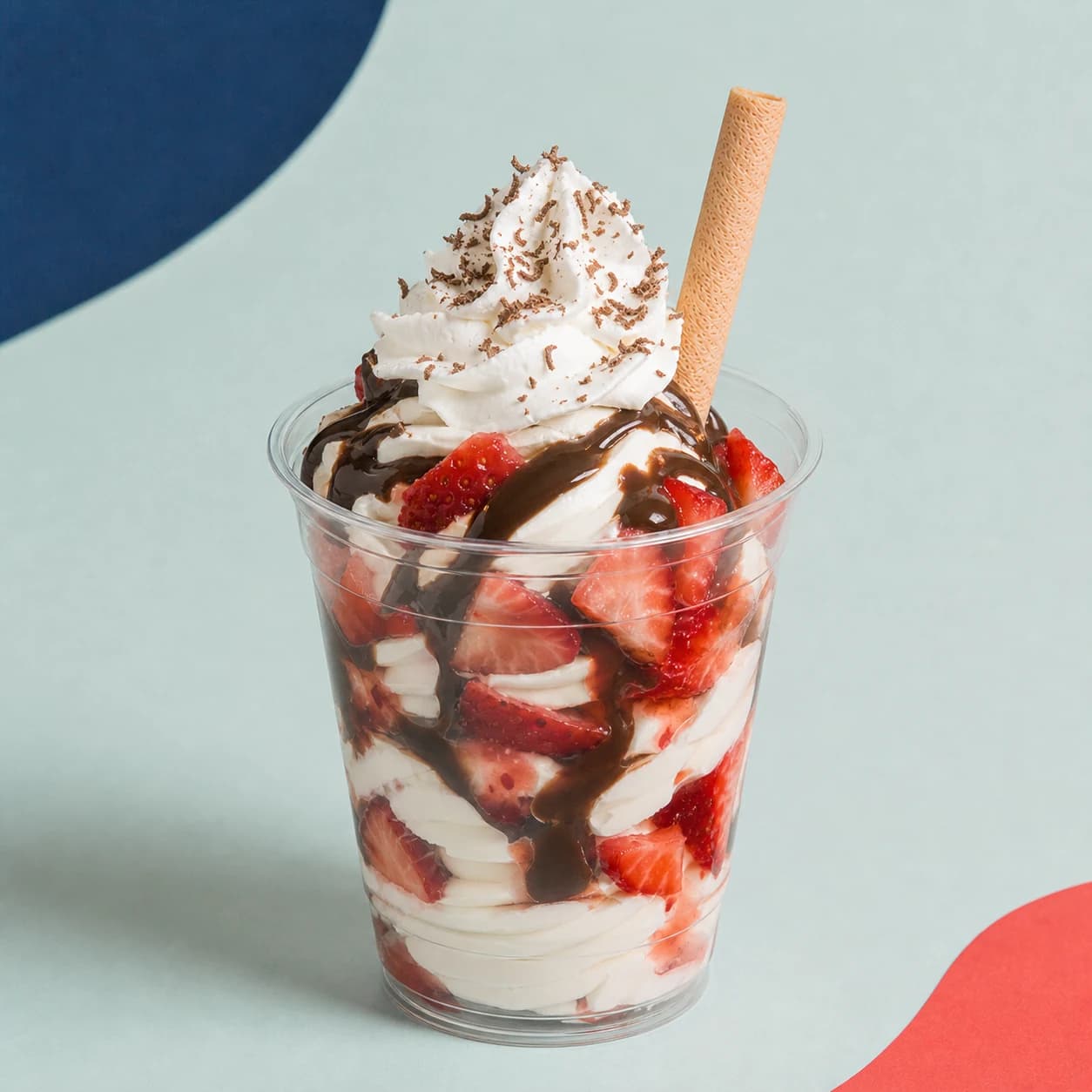 Strawberry Fudge Dip Sundae